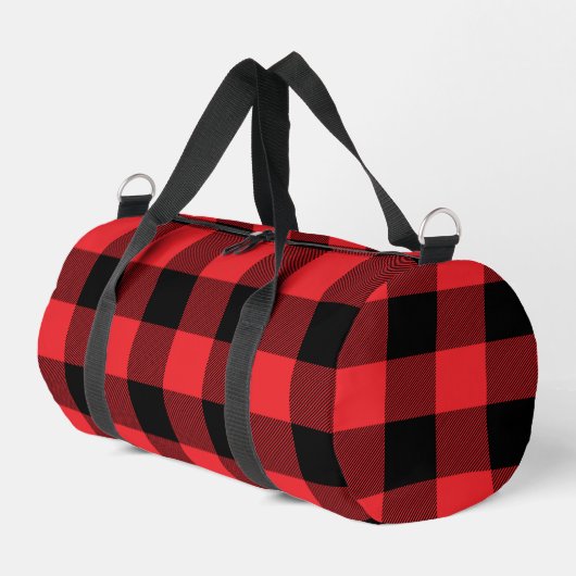 Sac De Sport Buffalo Plaid Red Black Check (Coin gauche)