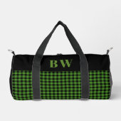Sac De Sport Buffle noir vert Chèque Monogramme gras (Recto)