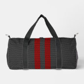 Sac De Sport Burgundy Red Carbon Fibres Stripes (Recto)
