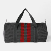 Sac De Sport Burgundy Red Carbon Fibres Stripes (Verso)