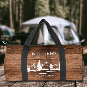 Sac De Sport Cabine du journal de la famille de bois rustique