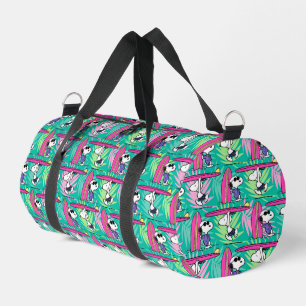Sac De Sport cacahuètes   Snoopy Turquoise Surf Motif