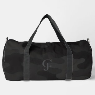 Sac De Sport Camo élégant Noir foncé profond Tons Charbon Moder