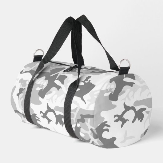Sac De Sport Camouflage gris neige d'hiver, Militaire, Armée (Coin gauche)