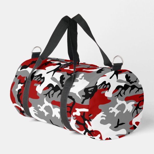 Sac De Sport Camouflage rouge et gris, Militaire, Armée (Coin gauche)