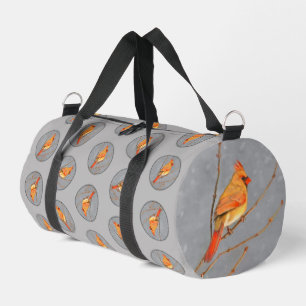 Sac De Sport Cardinal Winter Branche Peinture Oiseau original