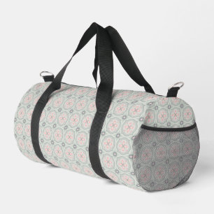 Sac De Sport Carreaux Floraux Pastel Verts