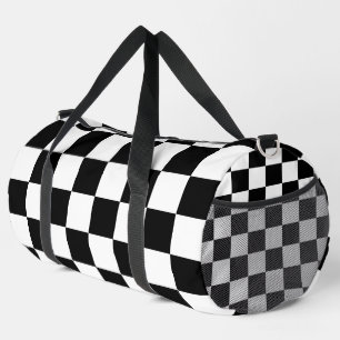 Sac De Sport Carrés noirs blancs modernes