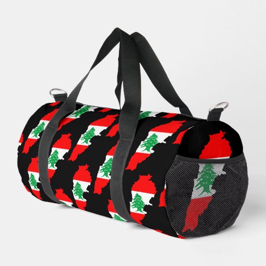 Sac De Sport Carte du Liban avec drapeau (Coin droit)