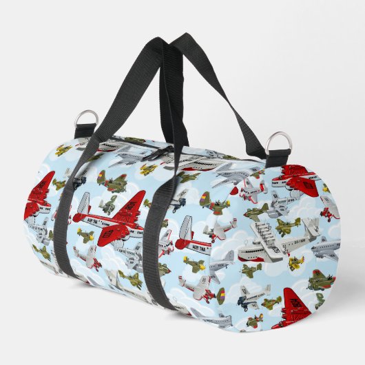 Sac De Sport Cartoon retro airplanes (Coin gauche)