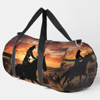 Sac De Sport Cavalière de Rodéo Personnalisée Course de Barils