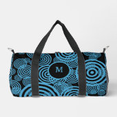 Sac De Sport Cercles bleus modernes et tendance sur monogramme  (Recto)