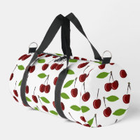 Cerise Rouge, Motif De Cerises, Feuilles, Fruits