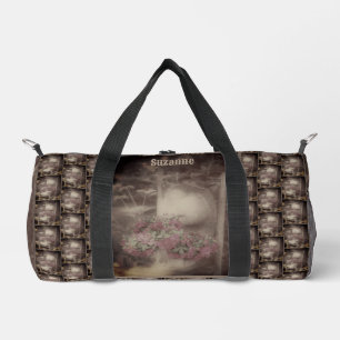 Sac De Sport Chaise de jardin fleuri vintage personnalisée