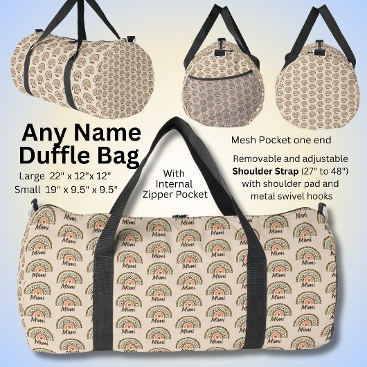 Sac De Sport Changer de nom, Leopard Spots Imprimer Boho Rainbo