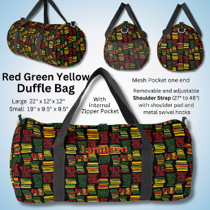 Sac De Sport Changer de nom, rouge vert jaune noir
