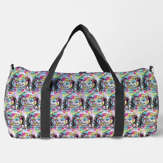 Sac De Sport Chat Astronaute (Recto)