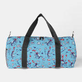 Sac De Sport Chat Dans Le Casquette | Motif bleu (Verso)