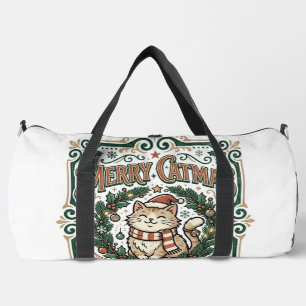 Sac De Sport Chat de Noël Merry Catmas T-shirt d'art vectoriel