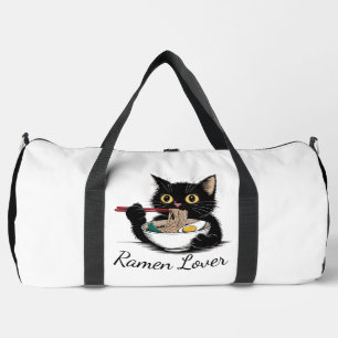 Sac De Sport Chat Mangeant des Nouilles Ramen Drôle