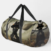 Sac De Sport Chat sorcière avec citrouilles (Coin droit)