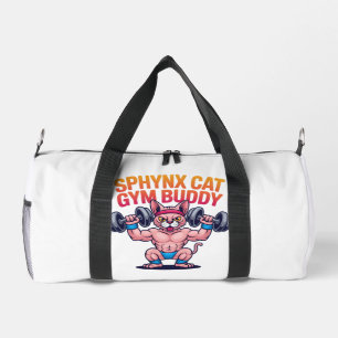 Sac De Sport Chat Sphynx Musclé Gym Buddy Dessin Animé