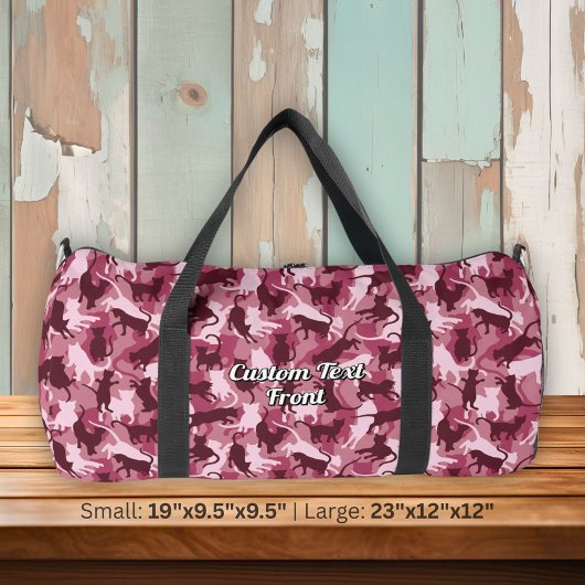 Sac De Sport Chats Camouflage rose