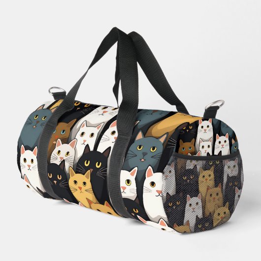 Sac De Sport Chats Chats et plus de Chats Motif (Coin droit)
