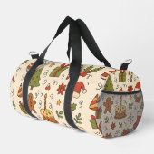 Sac De Sport Cheerful Christmas Doodle Pattern (Coin droit)