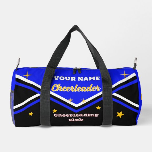 Sac De Sport cheerleader bag, personalize blue, white & black  (Verso)