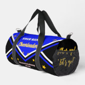 Sac De Sport cheerleader bag, personalize blue, white & black  (Coin droit)