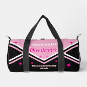 Sac De Sport cheerleader bag, personalize pink, white & black  (Recto)