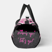 Sac De Sport cheerleader bag, personalize pink, white & black  (Droite)