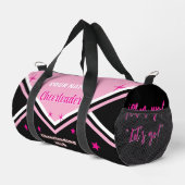 Sac De Sport cheerleader bag, personalize pink, white & black  (Coin droit)
