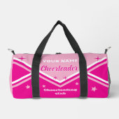 Sac De Sport cheerleader bag, personalize pink, white & black  (Recto)
