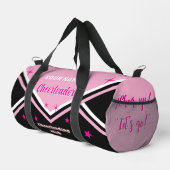 Sac De Sport cheerleader bag, personalize pink, white & black  (Coin droit)