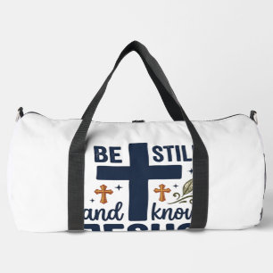 Sac De Sport Chemise de typographie chrétienne « Be Still and K