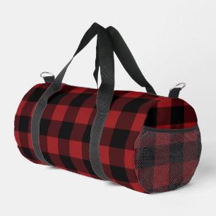 Sac De Sport Chèque en noir et rouge