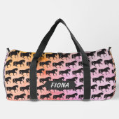 Sac De Sport Chevaux noirs cabrés (Verso)