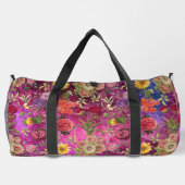 Sac De Sport Chic rose violet fleurs monogramme (Verso)
