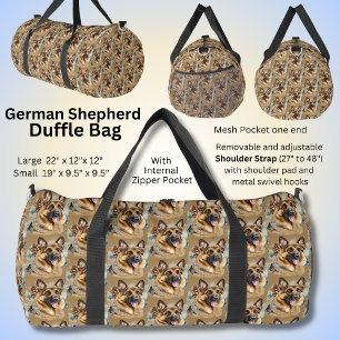 Sac De Sport Chiens bergers allemands GSD sur Brown