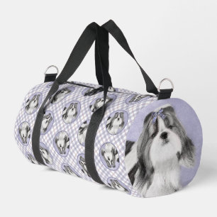 Sac De Sport Chih Tzu Peinture Noir & Blanc Original Chien Art