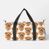 Sac De Sport Chiot graphique blanc et orange (Recto)