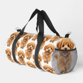 Sac De Sport Chiot graphique blanc et orange (Coin droit)