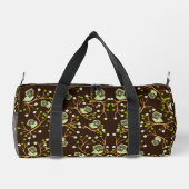 Sac De Sport Chouettes et fleurs motif (Verso)