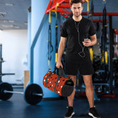 Sac De Sport Circles modernes Lignes Motif Rouge Noir Cool Pers