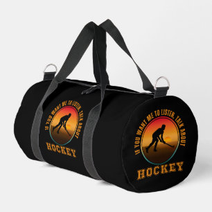 Sac De Sport Citation de hockey drôle silhouette vintage de jou