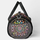 Sac De Sport Clair couleur Mandala rose Aqua Jaune sur noir (Droite)
