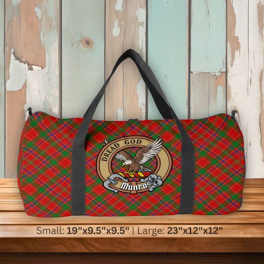 Sac De Sport Clan Munro Crest over Tartan