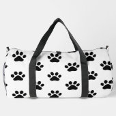 Sac De Sport Classic Black Paw Print White  (Verso)